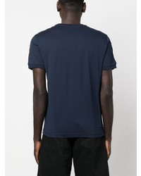 T-shirt à col rond imprimé bleu marine Ea7 Emporio Armani