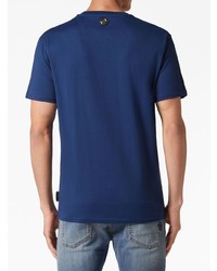 T-shirt à col rond imprimé bleu marine Philipp Plein