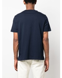 T-shirt à col rond imprimé bleu marine A.P.C.