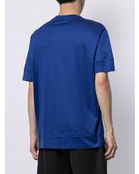 T-shirt à col rond imprimé bleu marine Emporio Armani