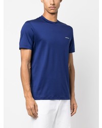 T-shirt à col rond imprimé bleu marine Emporio Armani