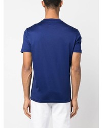 T-shirt à col rond imprimé bleu marine Emporio Armani