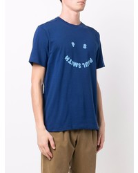 T-shirt à col rond imprimé bleu marine PS Paul Smith