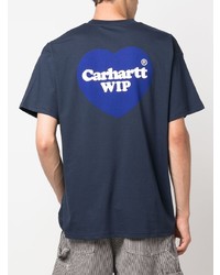 T-shirt à col rond imprimé bleu marine Carhartt WIP