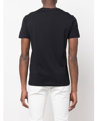 T-shirt à col rond imprimé bleu marine Emporio Armani