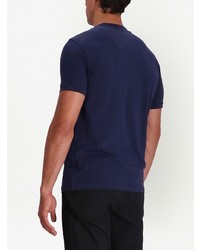 T-shirt à col rond imprimé bleu marine Ea7 Emporio Armani