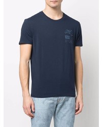 T-shirt à col rond imprimé bleu marine Etro