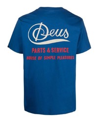 T-shirt à col rond imprimé bleu marine Deus Ex Machina