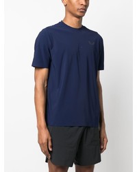T-shirt à col rond imprimé bleu marine Castore