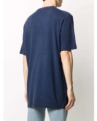 T-shirt à col rond imprimé bleu marine DSQUARED2