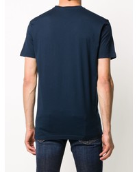 T-shirt à col rond imprimé bleu marine DSQUARED2