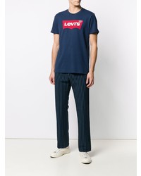 T-shirt à col rond imprimé bleu marine Levi's