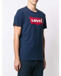 T-shirt à col rond imprimé bleu marine Levi's