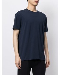 T-shirt à col rond imprimé bleu marine Ea7 Emporio Armani