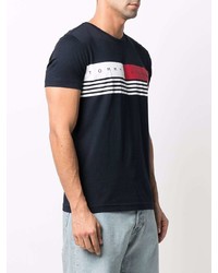 T-shirt à col rond imprimé bleu marine Tommy Hilfiger