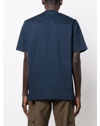 T-shirt à col rond imprimé bleu marine DSQUARED2