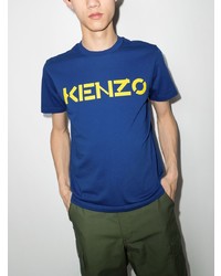 T-shirt à col rond imprimé bleu marine Kenzo