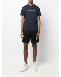 T-shirt à col rond imprimé bleu marine Calvin Klein