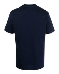 T-shirt à col rond imprimé bleu marine Lacoste