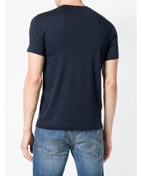 T-shirt à col rond imprimé bleu marine Emporio Armani