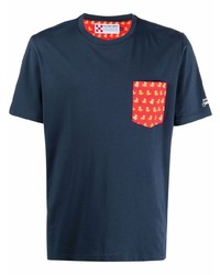 T-shirt à col rond imprimé bleu marine MC2 Saint Barth