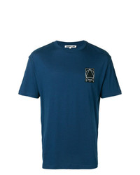 T-shirt à col rond imprimé bleu marine McQ Alexander McQueen