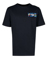 T-shirt à col rond imprimé bleu marine Missoni