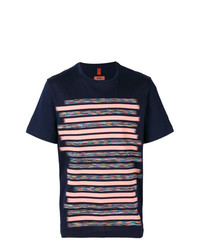 T-shirt à col rond imprimé bleu marine Missoni