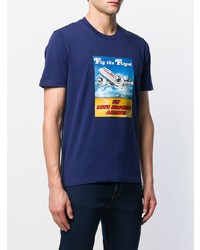 T-shirt à col rond imprimé bleu marine Love Moschino