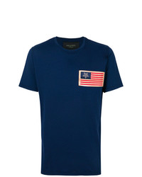 T-shirt à col rond imprimé bleu marine Mr & Mrs Italy