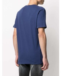 T-shirt à col rond imprimé bleu marine DSQUARED2