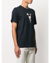 T-shirt à col rond imprimé bleu marine PS Paul Smith