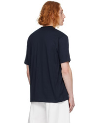 T-shirt à col rond imprimé bleu marine Comme des Garcons Homme