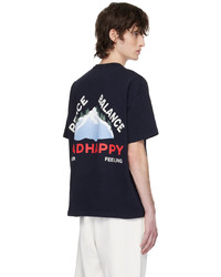 T-shirt à col rond imprimé bleu marine Madhappy