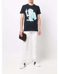 T-shirt à col rond imprimé bleu marine PS Paul Smith