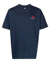 T-shirt à col rond imprimé bleu marine New Balance