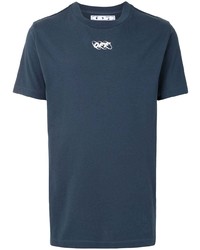 T-shirt à col rond imprimé bleu marine Off-White