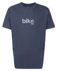 T-shirt à col rond imprimé bleu marine OSKLEN