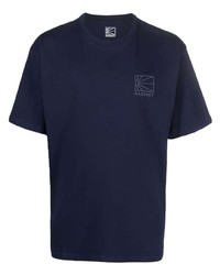 T-shirt à col rond imprimé bleu marine PACCBET