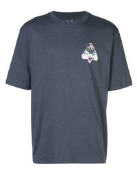 T-shirt à col rond imprimé bleu marine Palace