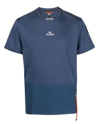 T-shirt à col rond imprimé bleu marine Parajumpers