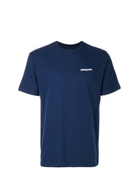 T-shirt à col rond imprimé bleu marine Patagonia