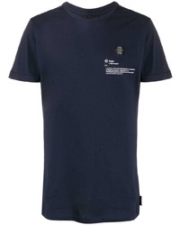 T-shirt à col rond imprimé bleu marine Philipp Plein