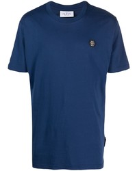 T-shirt à col rond imprimé bleu marine Philipp Plein