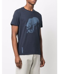 T-shirt à col rond imprimé bleu marine Kenzo