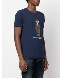 T-shirt à col rond imprimé bleu marine Polo Ralph Lauren