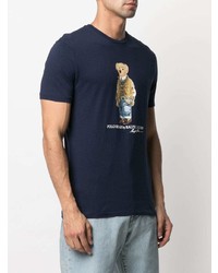 T-shirt à col rond imprimé bleu marine Polo Ralph Lauren