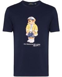 T-shirt à col rond imprimé bleu marine Polo Ralph Lauren