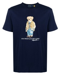 T-shirt à col rond imprimé bleu marine Polo Ralph Lauren