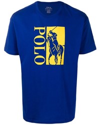 T-shirt à col rond imprimé bleu marine Polo Ralph Lauren